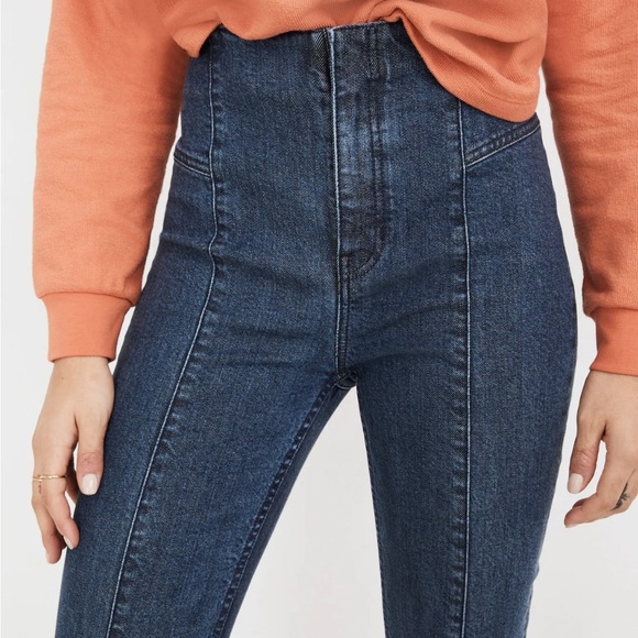 Madewell Blue High Rise Jeans slim Demi -boot - Picture 4 of 10